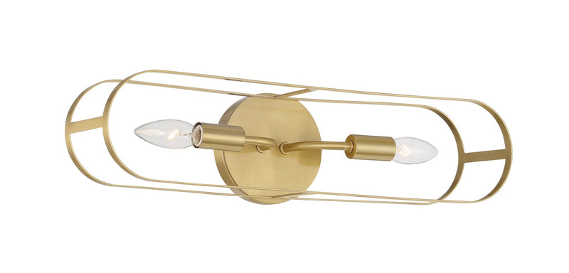 Mindful 2 Light 20" Linear Sconce in Satin Brass