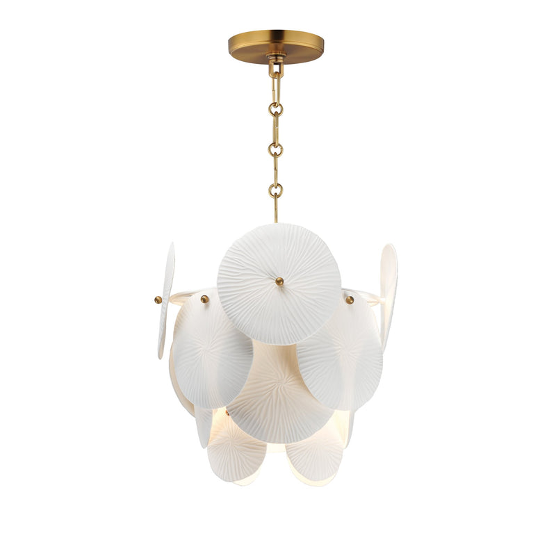 Isla 1 Light Pendant in Natural Aged Brass
