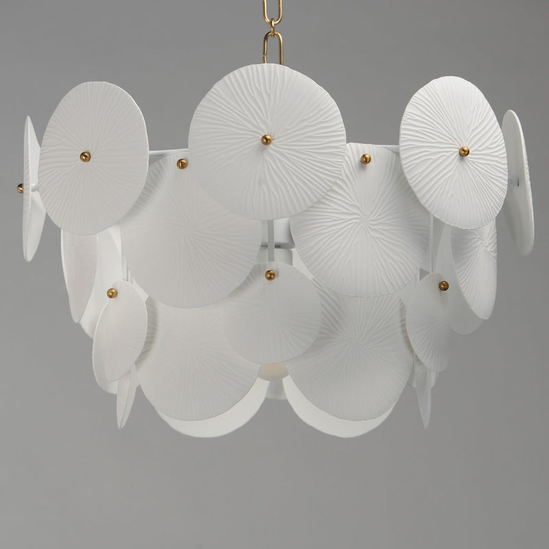 Isla 4 Light Pendant in Natural Aged Brass