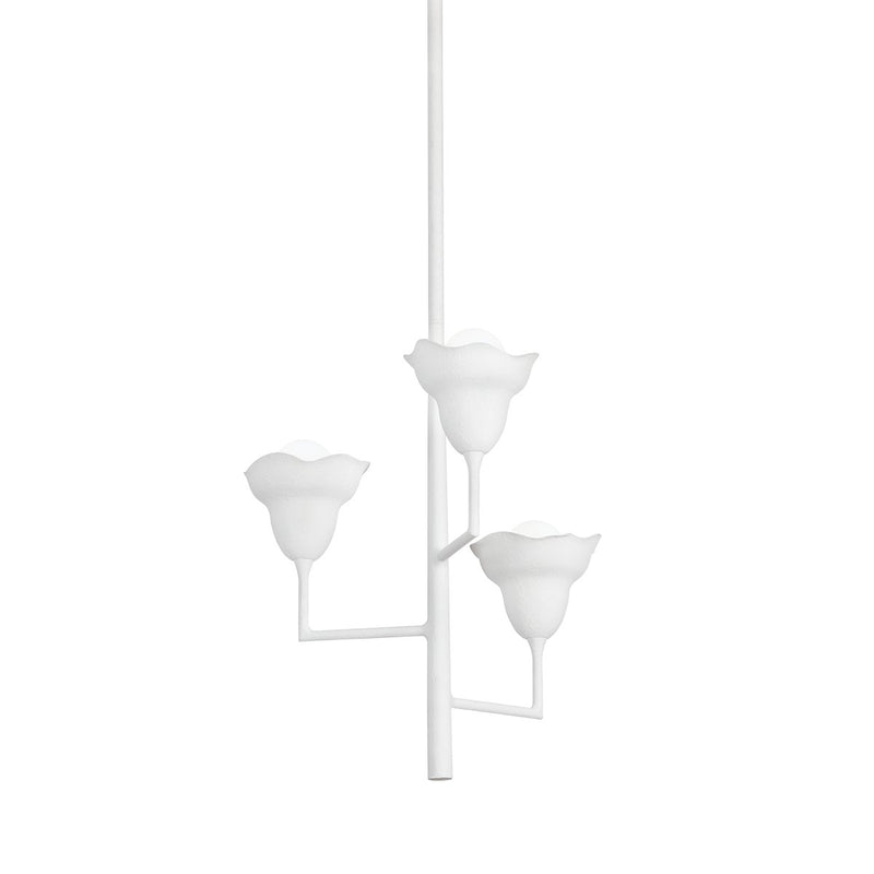 Alora 3-Light Pendant in White Plaster