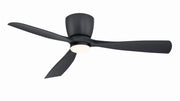 Klinch 52" Outdoor Hugger Ceiling Fan with LED Light in Black