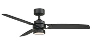 Amped 52" Ceiling Fan with LED Light in Black