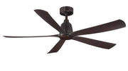 Kute5 52" Ceiling Fan in Dark Bronze / Dark Walnut Blades
