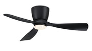 Klinch 44" Outdoor Hugger Ceiling Fan with LED Light in Black