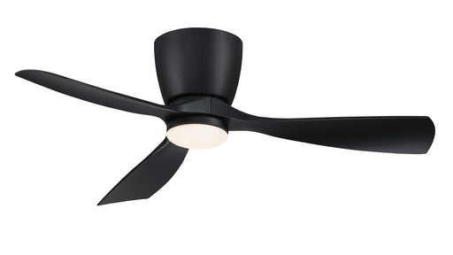 Klinch 44" Outdoor Hugger Ceiling Fan with LED Light in Black