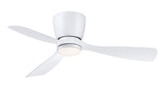 Klinch 44" Outdoor Hugger Ceiling Fan with LED Light in Matte White