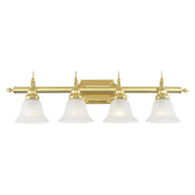 French Regency 4-Light Bath Vanity Light in Polished Brass