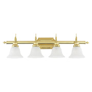 French Regency 4-Light Bath Vanity Light in Polished Brass