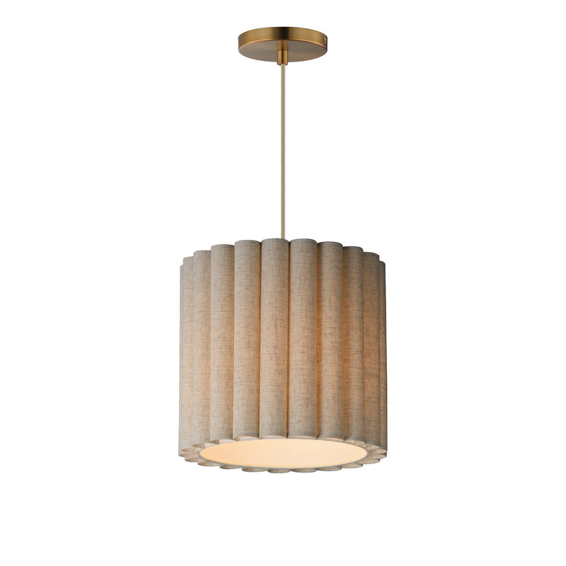 Penelope 1 Light Pendant in Natural Aged Brass