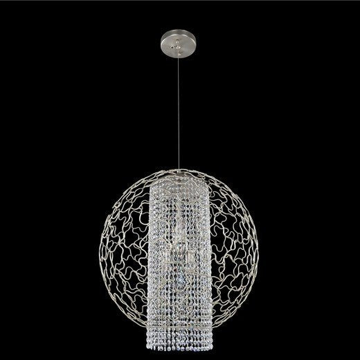 Mundo 4-Light 26" Pendant in Tarnished Silver