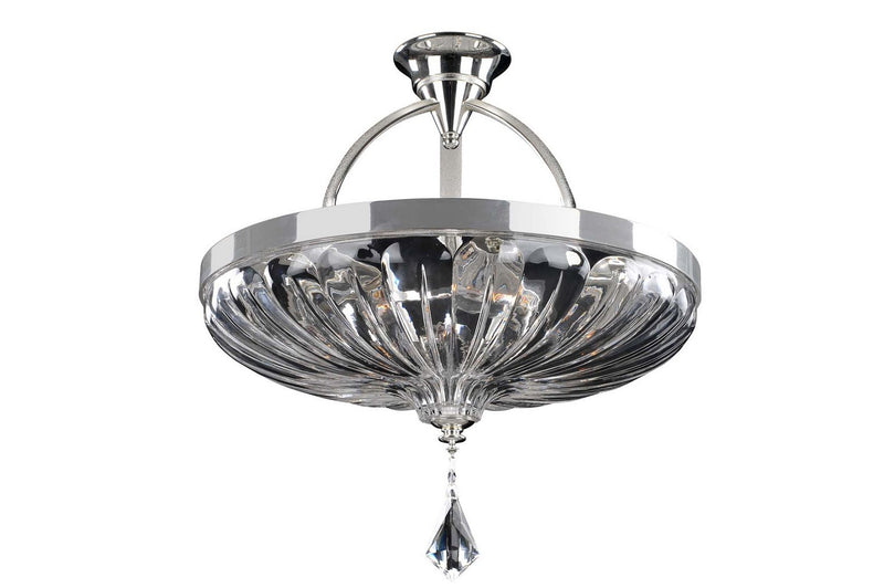 Orecchini 6-Light Semi-Flush Mount in Two Tone Silver