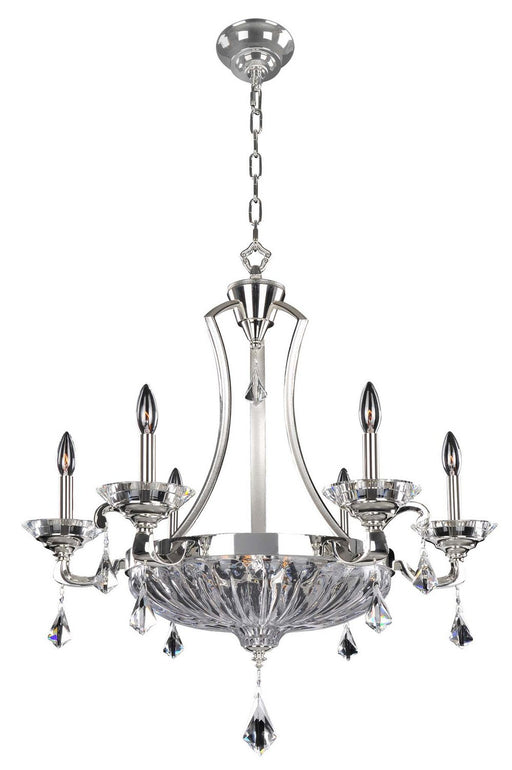 Orecchini 9-Light 26" Chandelier in Two Tone Silver