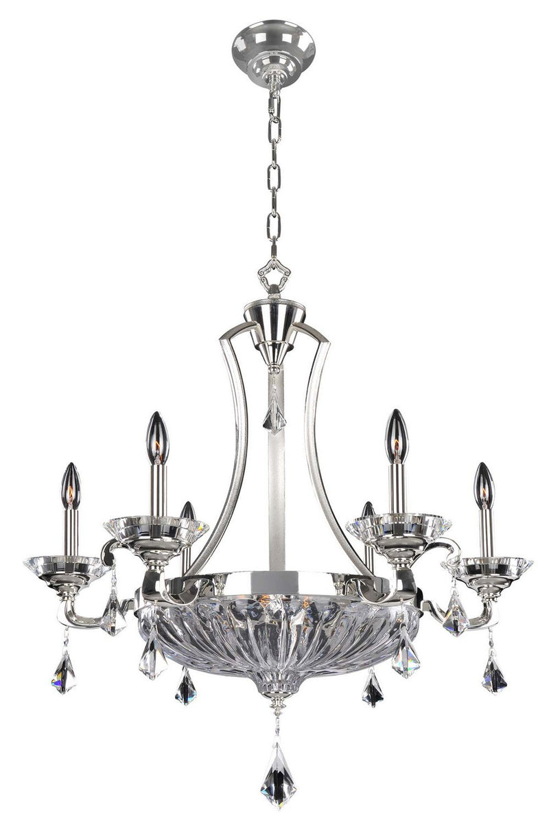 Orecchini 9-Light 29" Chandelier in Two Tone Silver