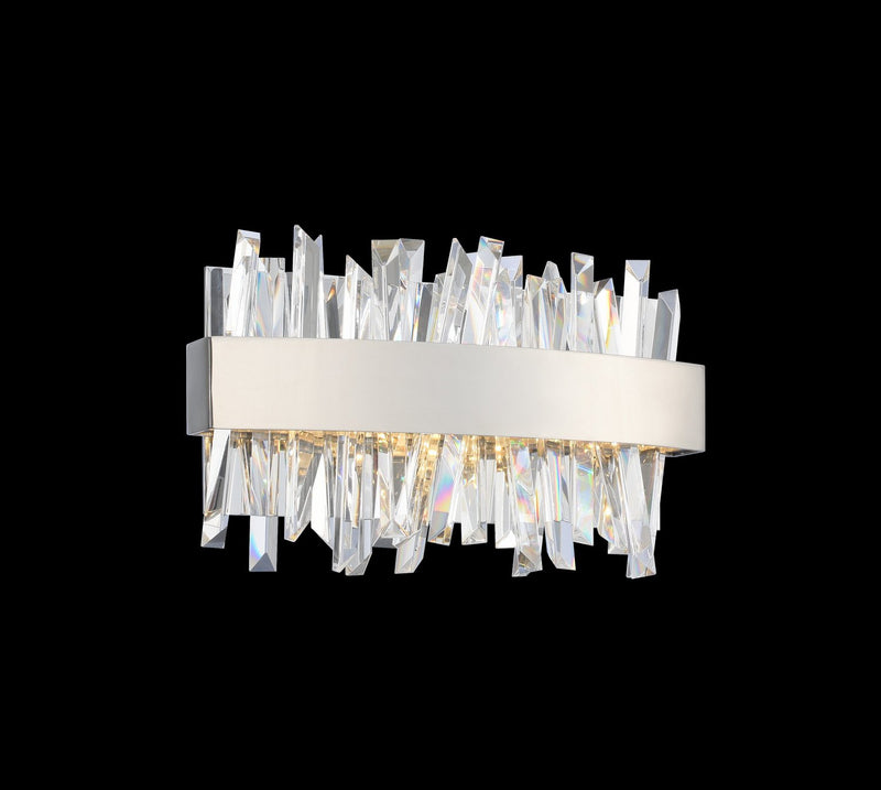 Glacier 12" LED Bath Vanity Light in Polished Chrome