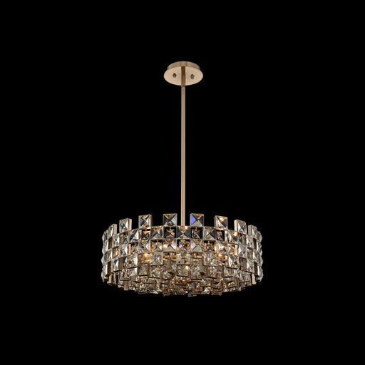 Piazze 9-Light Chandelier in Brushed Champagne Gold