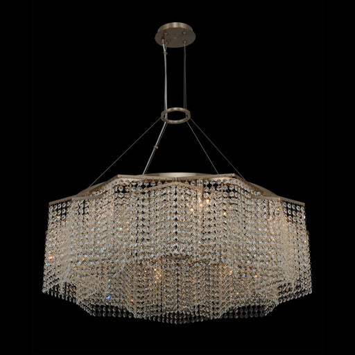 Cometa 8-Light Chandelier in Brushed Champagne Gold