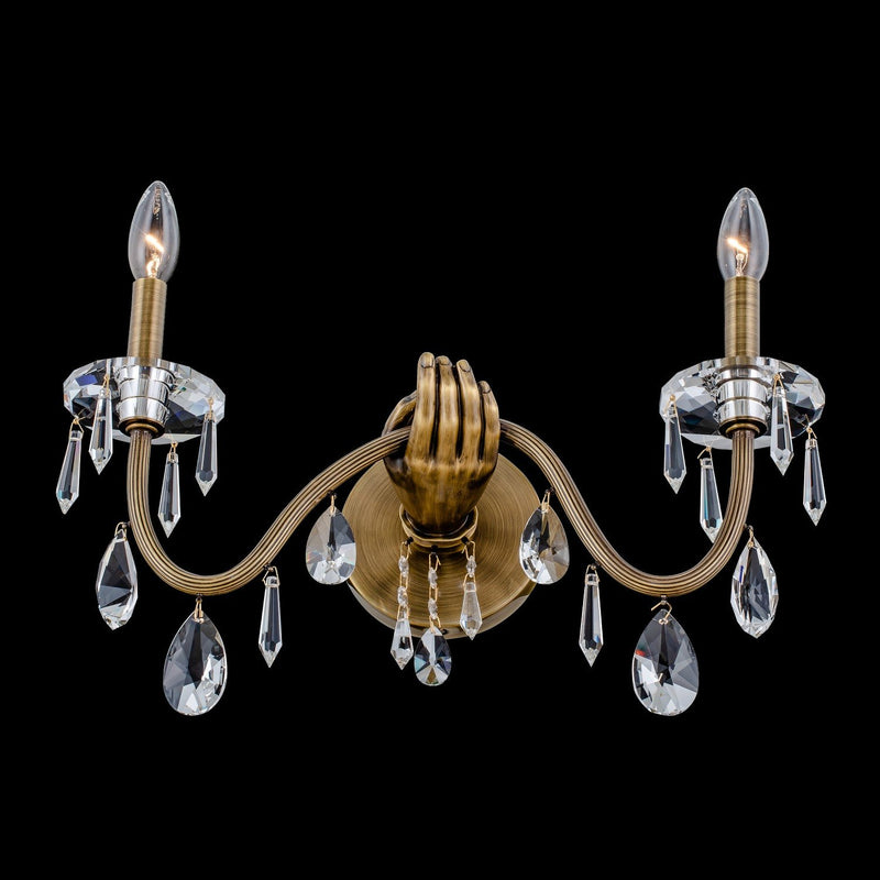 Venere 2-Light Wall Sconce in Historic Brass