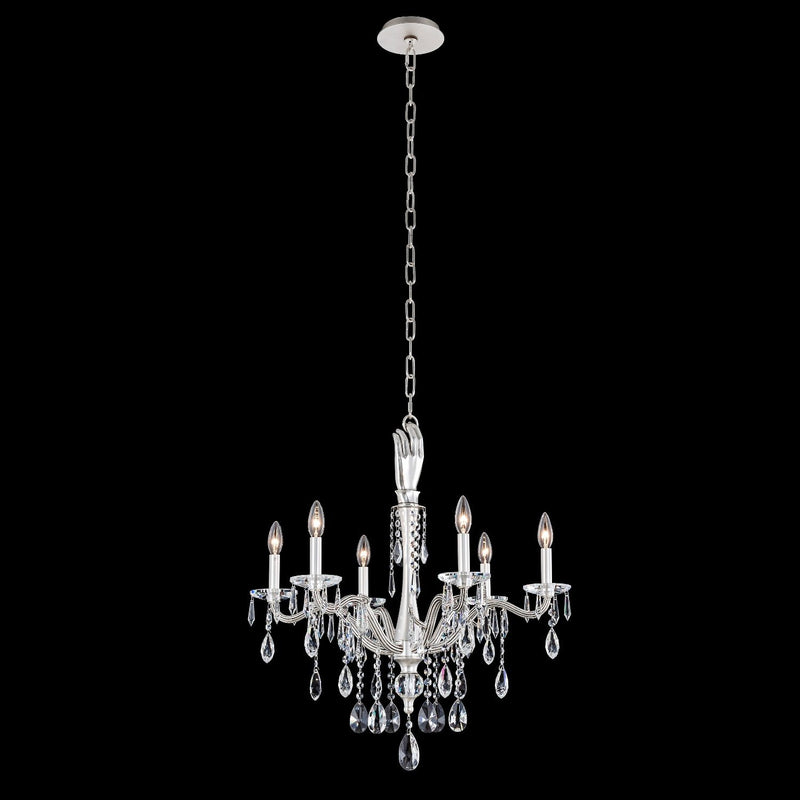 Venere 6-Light Chandelier in Pewter