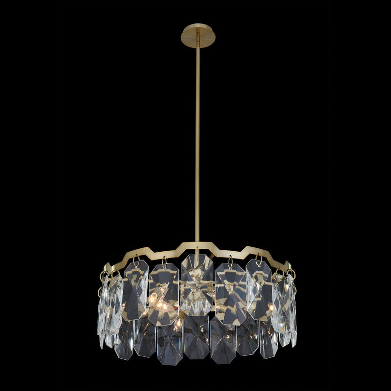 Piatta 6-Light Chandelier in Brushed Brass