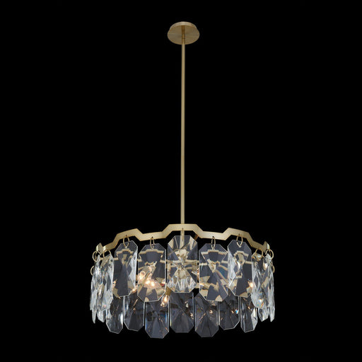 Piatta 6-Light Chandelier in Brushed Brass