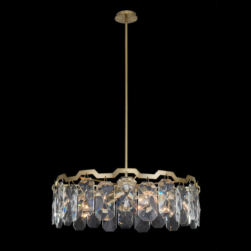 Piatta 8-Light Chandelier in Brushed Brass
