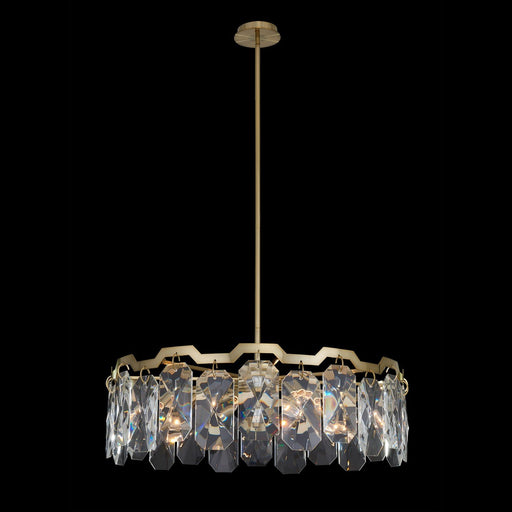 Piatta 8-Light Chandelier in Brushed Brass