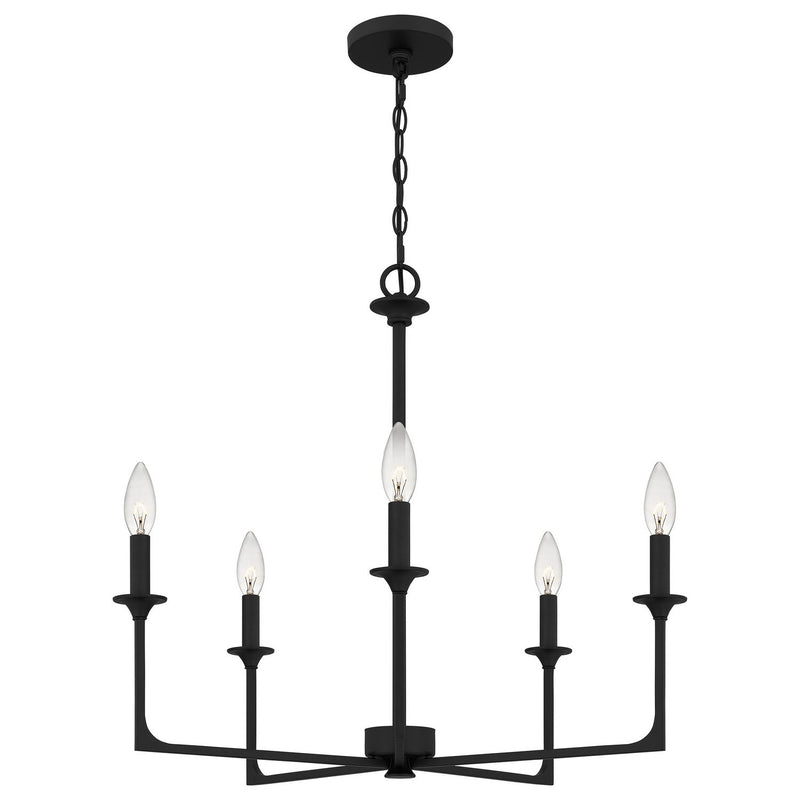 Prescott 5-Light Chandelier in Matte Black