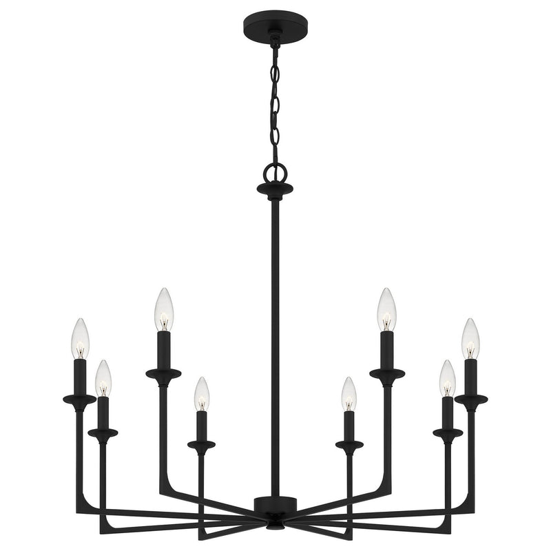 Prescott 8-Light Chandelier in Matte Black