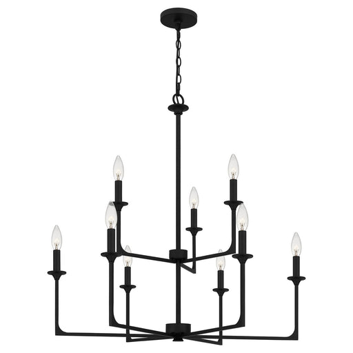 Prescott 9-Light Chandelier in Matte Black