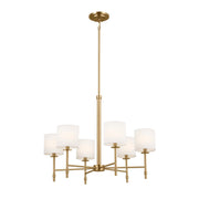Ali 6-Light Chandelier in Brushed Natural Brass