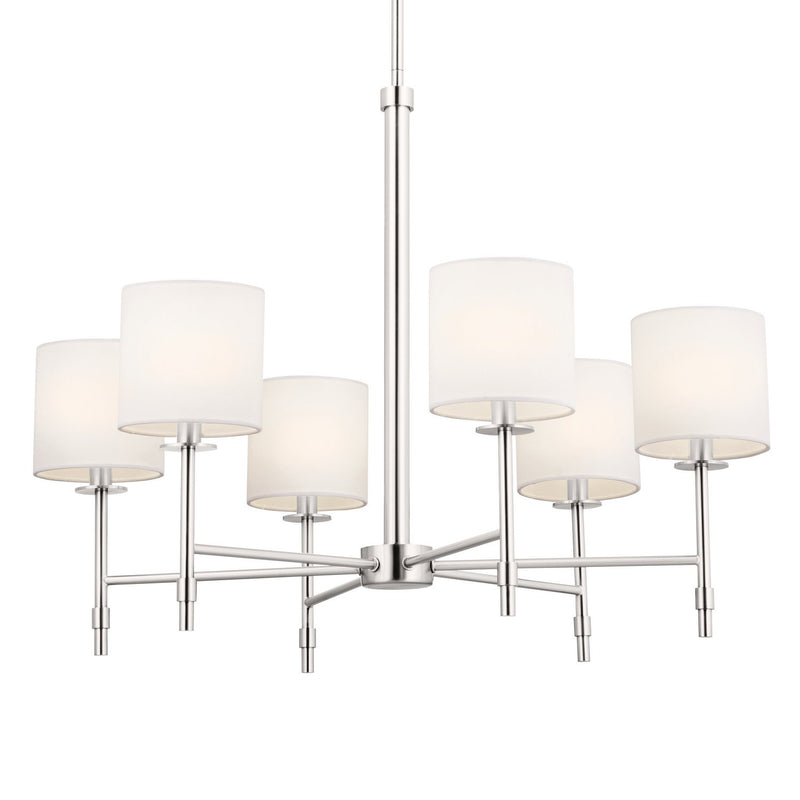 Ali 6-Light Chandelier in Polished Nickel