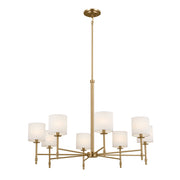 Ali 8-Light Chandelier in Brushed Natural Brass