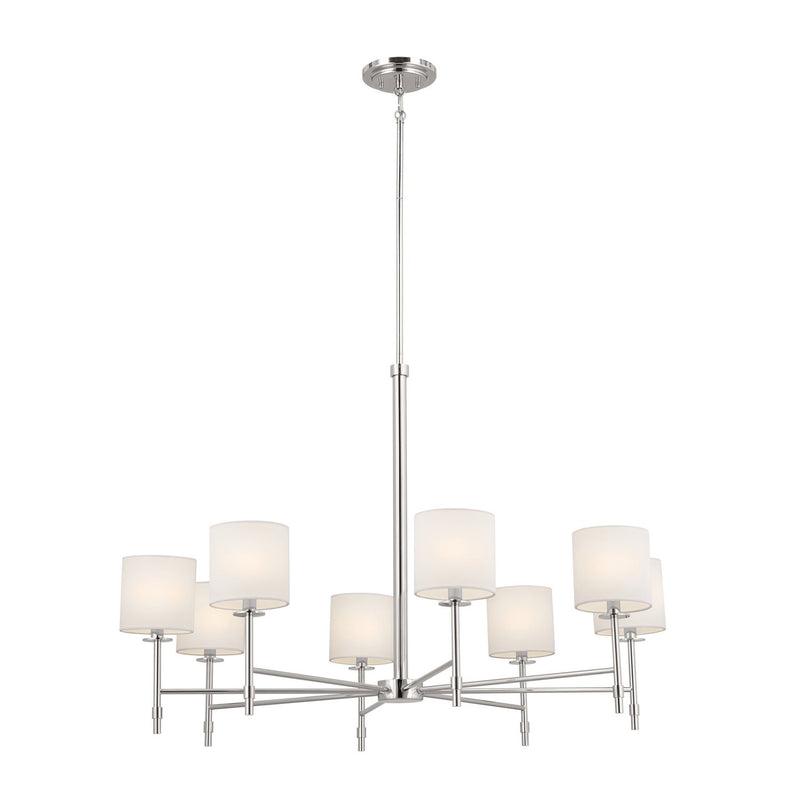 Ali 8-Light Chandelier in Polished Nickel