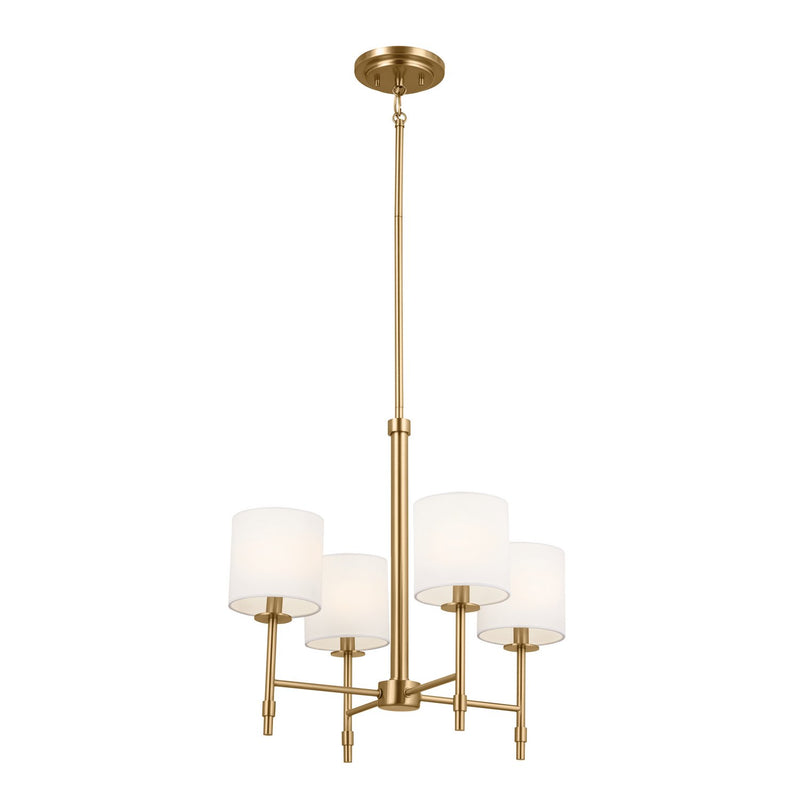 Ali 4-Light Chandelier in Brushed Natural Brass