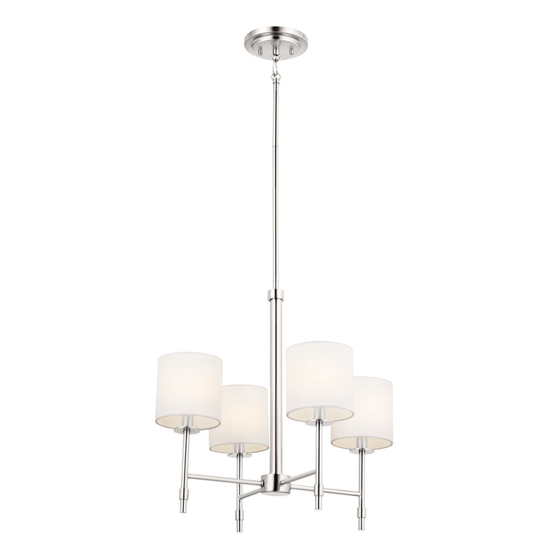 Ali 4-Light Chandelier in Polished Nickel