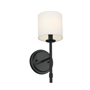 Ali Fabric Shade Wall Sconce in Black