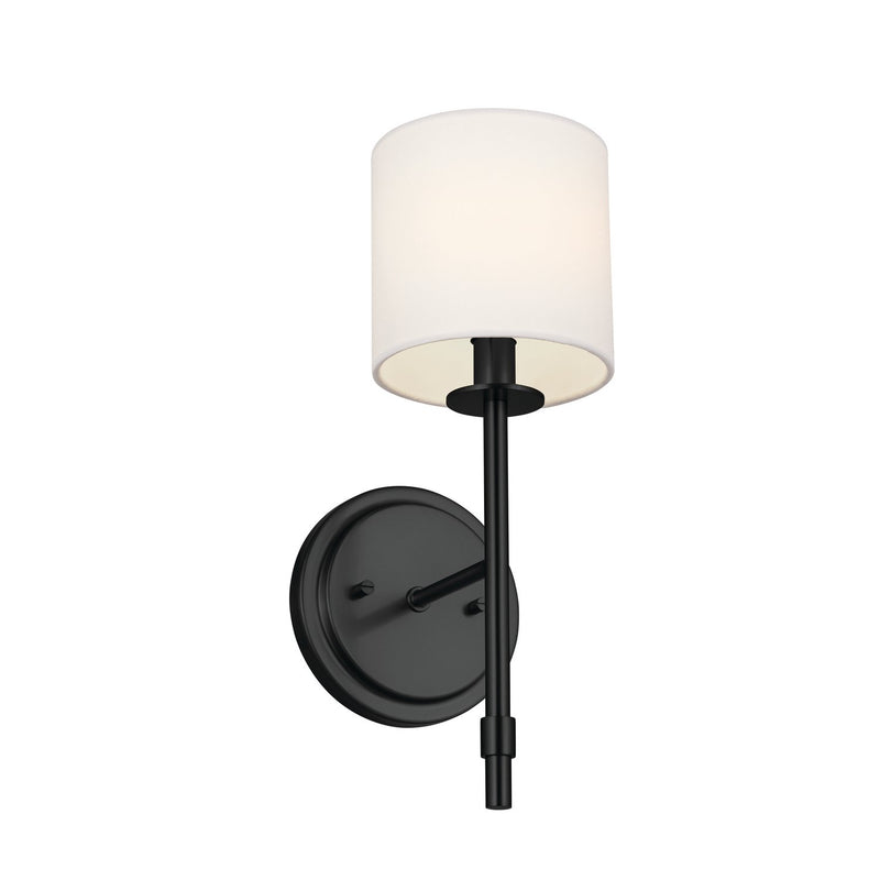 Ali Fabric Shade Wall Sconce in Black