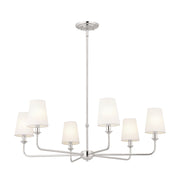 Pallas 6-Light Chandelier in Polished Nickel
