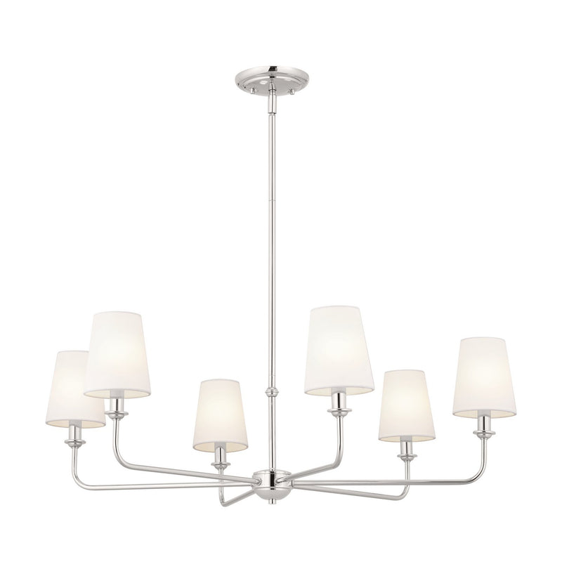 Pallas 6-Light Chandelier in Polished Nickel