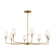 Pallas 8-Light Chandelier in Brushed Natural Brass