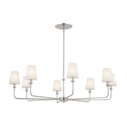 Pallas 8-Light Chandelier in Polished Nickel