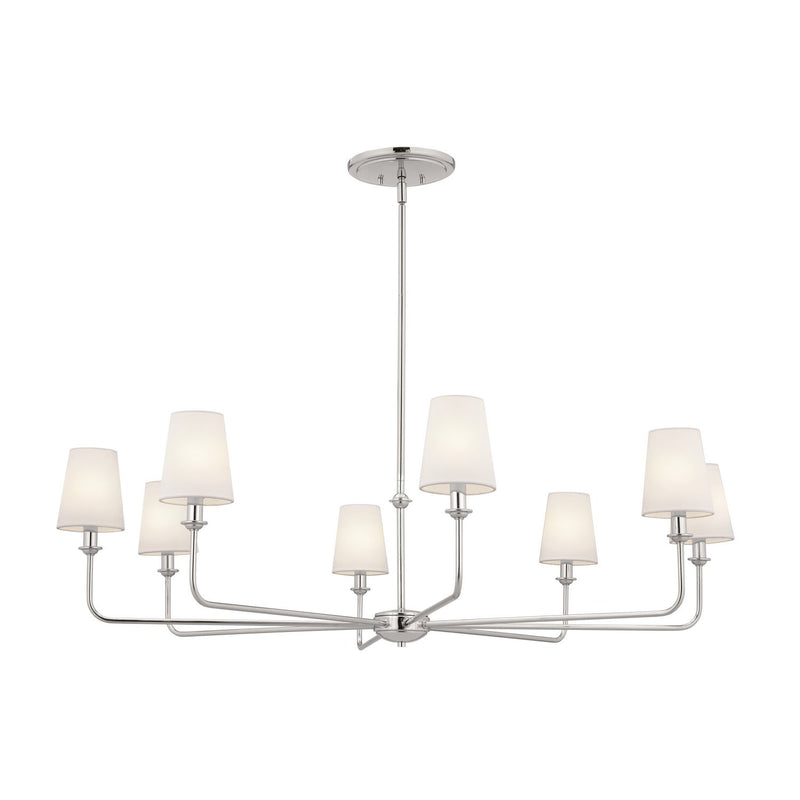 Pallas 8-Light Chandelier in Polished Nickel