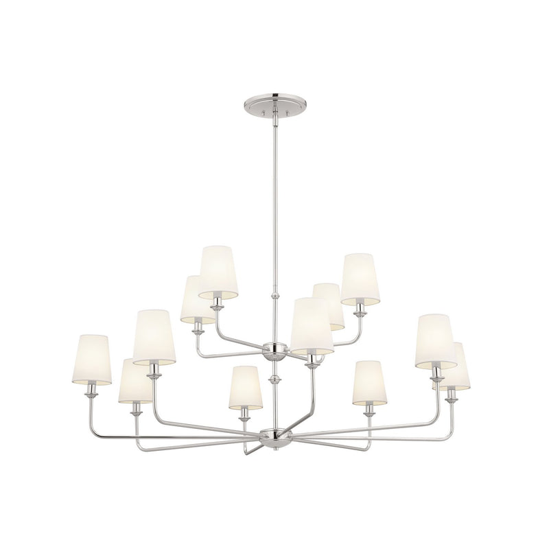 Pallas 12-Light Chandelier in Polished Nickel