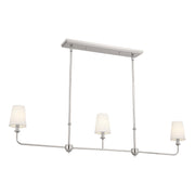 Pallas 3-Light Linear Chandelier in Polished Nickel