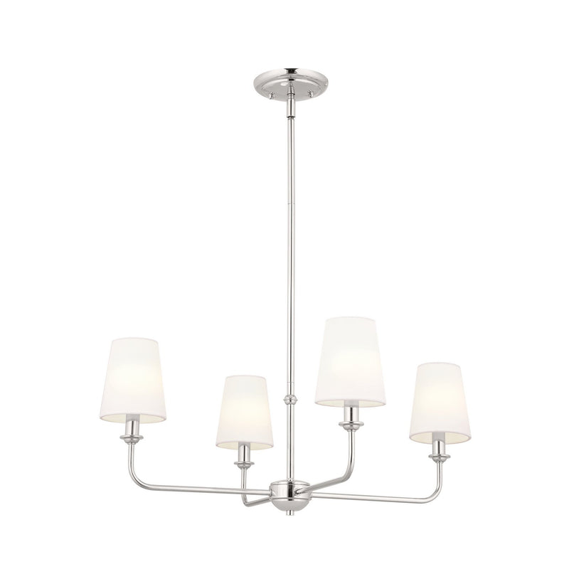 Pallas 4-Light Chandelier in Polished Nickel