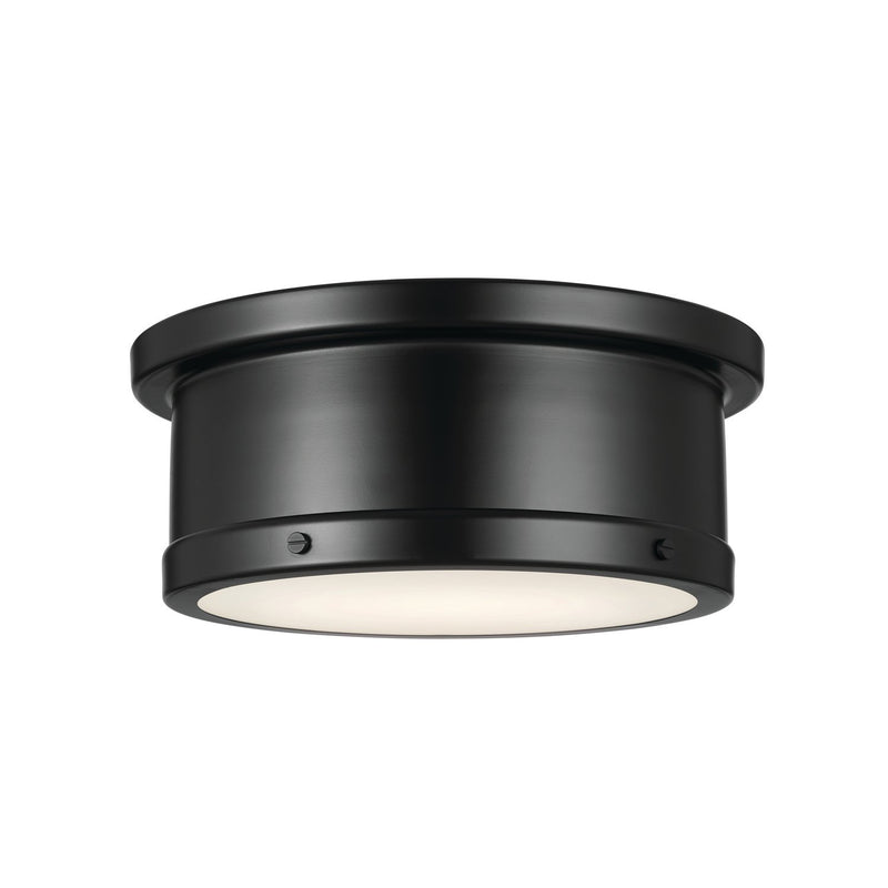 Serca 2-Light Flush Mount in Black