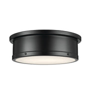 Serca 3-Light Flush Mount in Black
