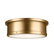 Serca 3-Light Flush Mount in Brushed Natural Brass