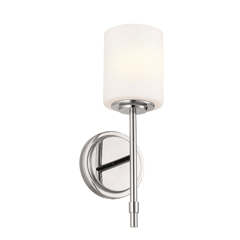 Ali Opal Glass Wall Sconce in Polished Nickel
