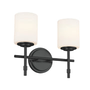 Ali 2-Light Bath Vanity Light in Black